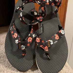 TEVA platform floral sandals